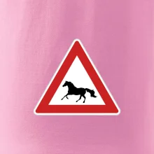 Dopravní značka - Pozor kůň běžící