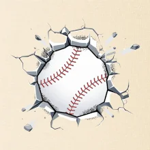 Baseball míč v triku