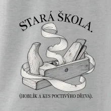 Stará škola hoblík a kus poctivýho dřeva