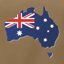 Austrálie - vlajka mapa