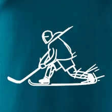 Kreslený hokejista tučnou fixou