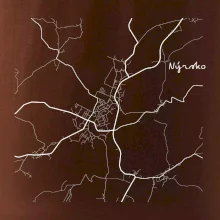 Černobílá mapa Nýrsko  340 22