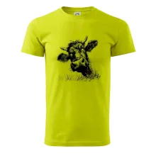 Černobílá karikatura černá kráva hlava