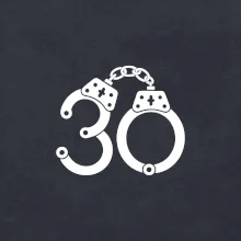 Narozeninové tričko pro policajta - pouta 30