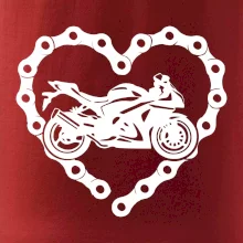 Moto srdce řetěz - supersport