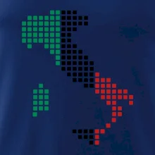 Itálie obrys vlajka