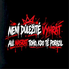 Není důležité vyhrát - pouliční graffiti s červenými tahy