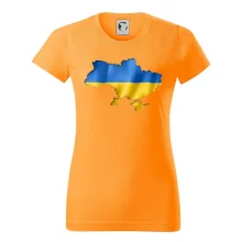 Ukrajina vlajka mapa