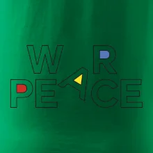 War, peace - barevný nápis