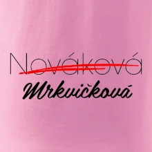 Svatební triko - změna příjmení
