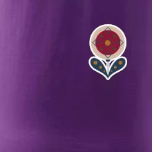 Folklor na prsu květina kulatá