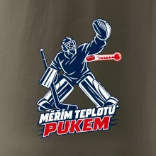 Hokejový teploměr pukem