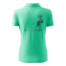 Kreslený rybář na pařezu