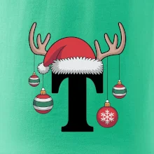 Vanoční rodinná trička - písmeno a čepice