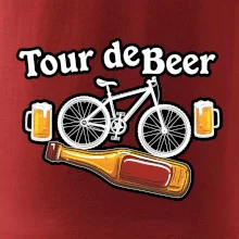 Tour de beer - kolo - pivo a nápis na zádech