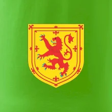 Skotský lev na hrudi