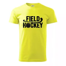 Field hockey míček a nápis