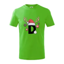 Vanoční rodinná trička - písmeno a čepice