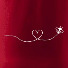 Dráha letu včely - srdce