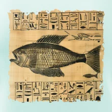 Egyptské hieroglyfy ryba
