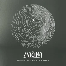 Zvičina - vrstevnice v kruhu