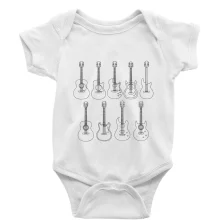 Typy kytar černé kresby