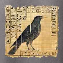 Egyptské hieroglyfy pták