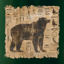 Egyptské hieroglyfy medvěd