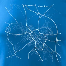 Černobílá mapa Chrudim