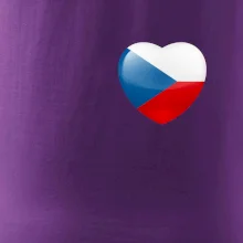 Česká vlajka srdce - pravé prso