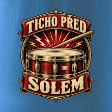 Ticho před sólem - vintage bubenický emblém