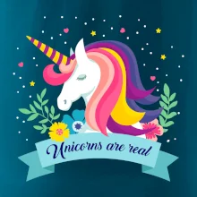 Unicorns are real duhový Unicorns are real duhový
