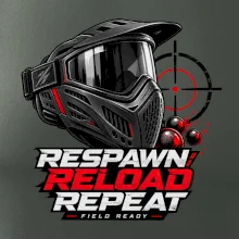 Paintballová maska respawn reload repeat