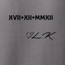 Datum výročí a iniciály