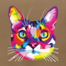Kočka duhová hlava