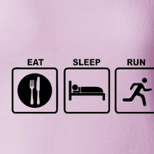 Eat sleep run čtverce