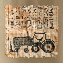 Egyptské hieroglyfy traktor