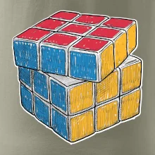 Rubikova kostka kreslená