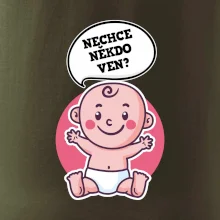 Nechce někdo ven - Triko pro porodní asistentku