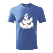 Kuře sedící na bitcoinovém hnízdě