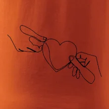 Dvě ruce a srdce jedním tahem