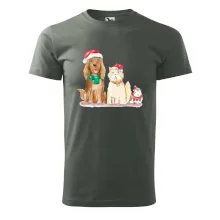 Veselé vánoce - pes, křeček a kočka