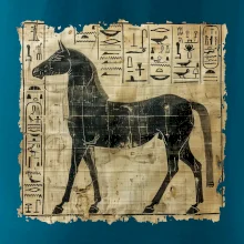 Egyptské hieroglyfy kůň