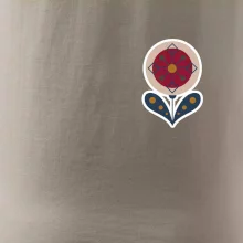 Folklor na prsu květina kulatá