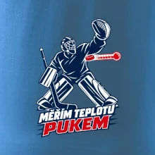 Hokejový teploměr pukem
