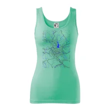 Jablonec nad Nisou - Mapa s vodními toky