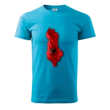 Mapa Albánie reliéf hor