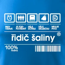 Čárový kód - řidič šaliny