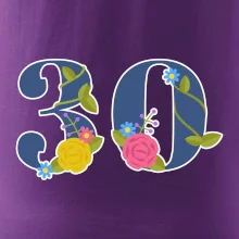 Květinové číslo kreslené - 30