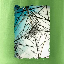 Barevné nebe - stožáry vysokého napětí